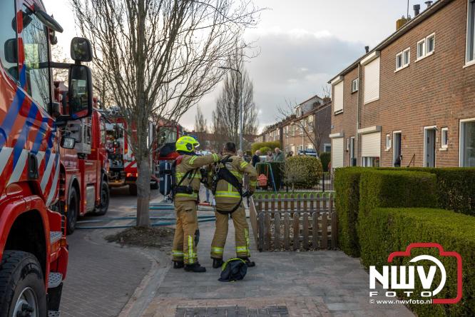 Brand in slaapkamer van woning aan de Passestraat snel geblust, oorzaak van de brand is onbekent. - &copy; NWVFoto.nl